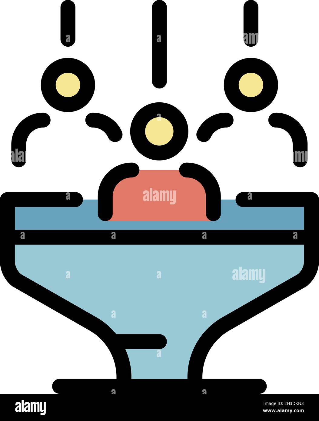 Icona di marketing uditivo. Contorno marketing vettore uditivo icona colore piatto isolato Illustrazione Vettoriale