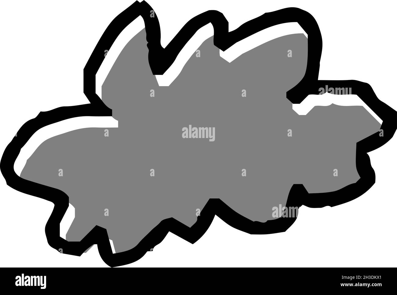 Questa è un'illustrazione dei graffiti Cloud disegnati da un bambino Illustrazione Vettoriale