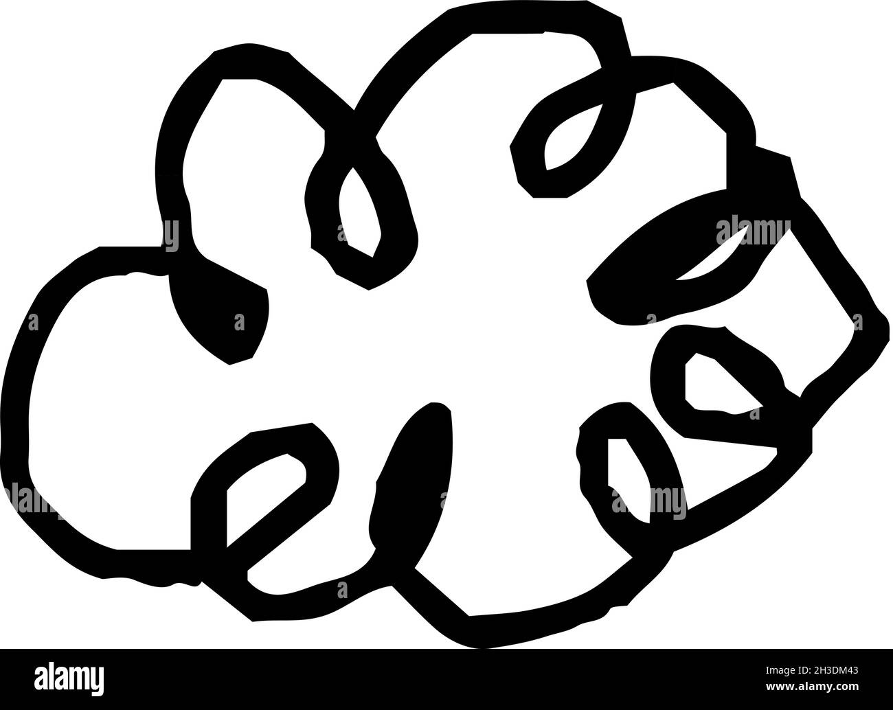 Questa è un'illustrazione dei graffiti Cloud disegnati da un bambino Illustrazione Vettoriale