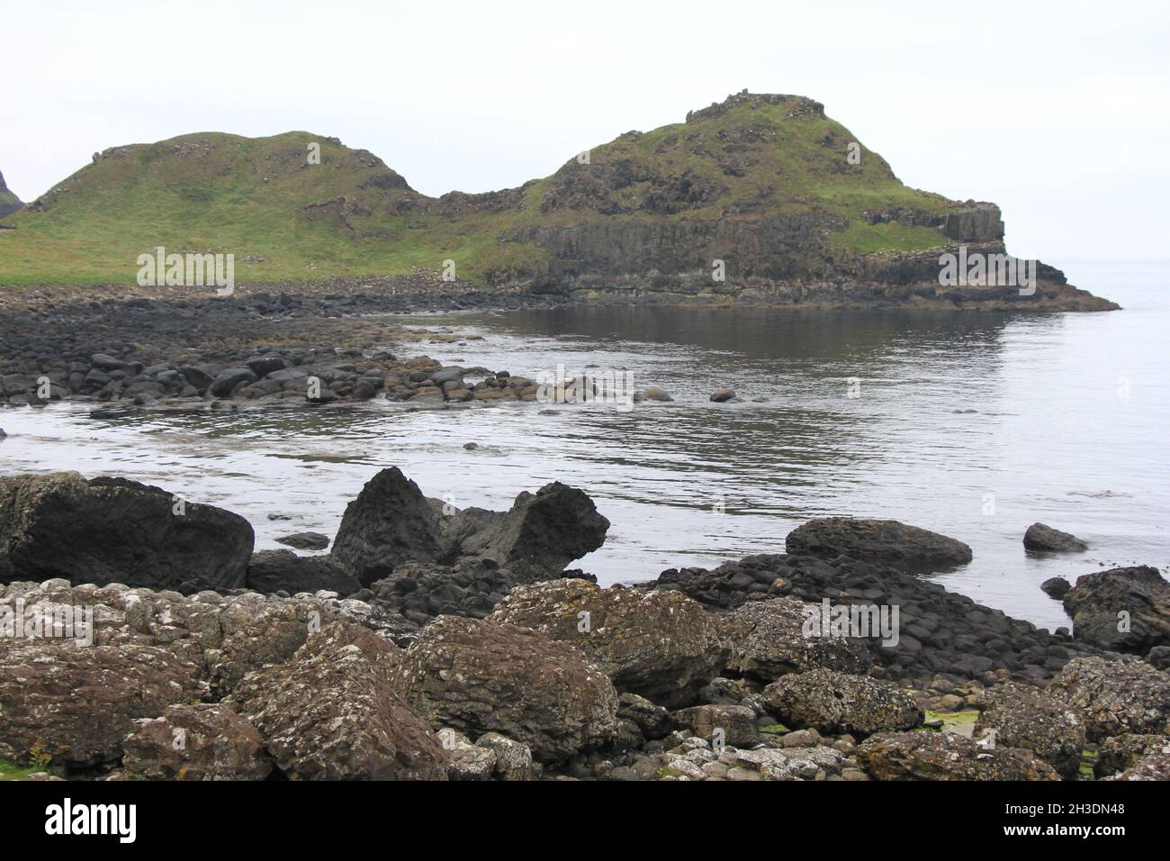 Vista sul Selciato del gigante, irlanda del Nord Foto Stock