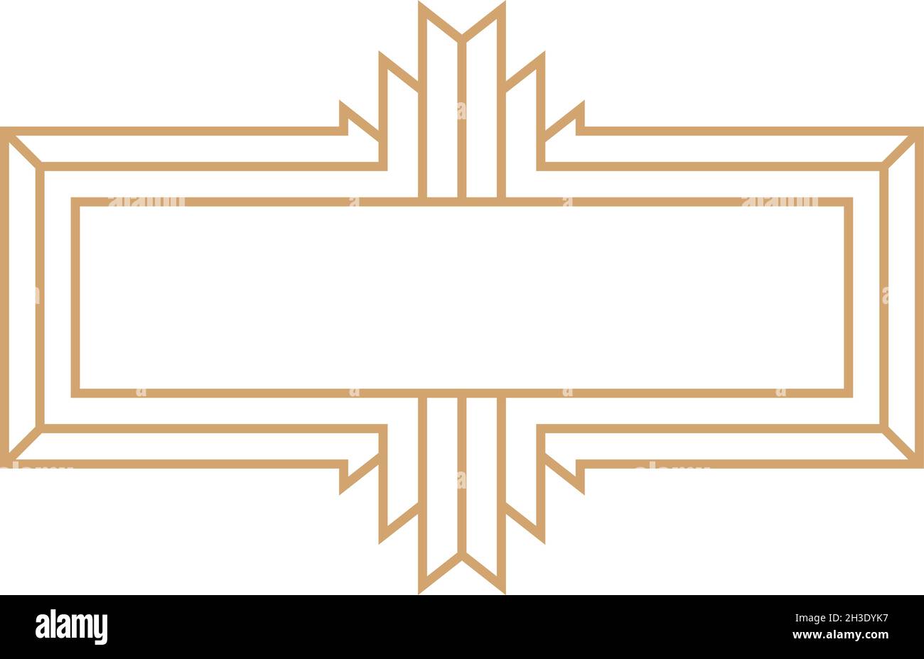 Etichetta geometrica moderna. Telaio vintage art deco line Illustrazione Vettoriale