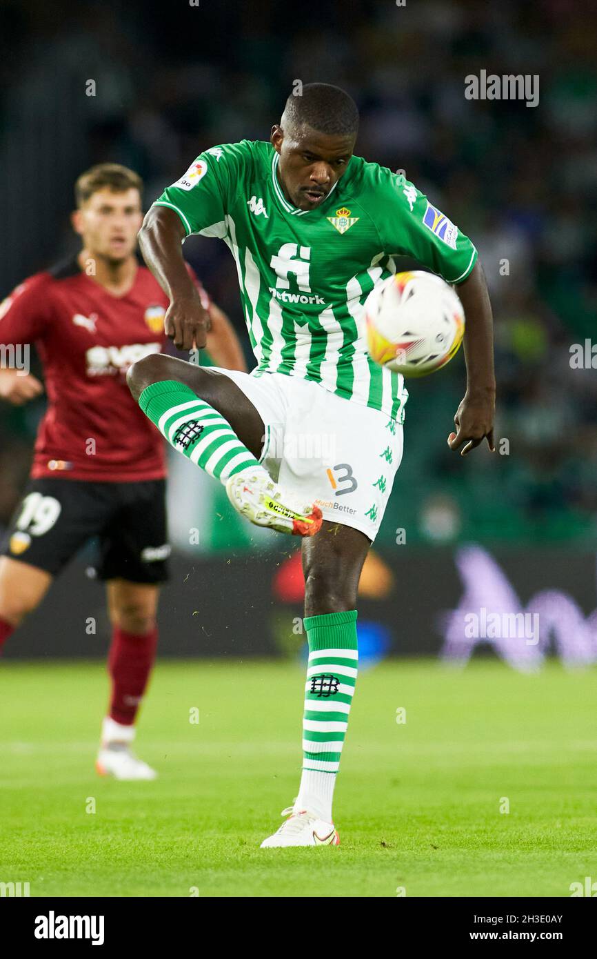 Siviglia, Spagna, 27 ottobre 2021, William Carvalho di Real Betis durante il campionato spagnolo la Liga partita di calcio tra Real Betis e Valencia CF il 27 ottobre 2021 allo stadio Benito Villamarin di Siviglia, Spagna - Foto: Joaquin Corchero/DPPI/LiveMedia Foto Stock