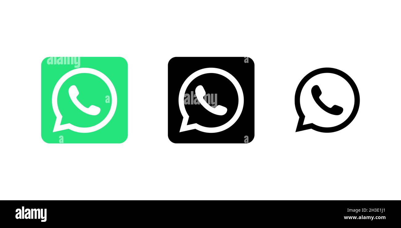 Logo dell'icona WhatsApp isolato su sfondo bianco. Chat di comunicazione sui social media. Illustrazione editoriale. Vinnitsia, Ucraina, 01,02,2021. Illustrazione Vettoriale Logo dell'icona WhatsApp isolato su sfondo bianco. Chat di comunicazione sui social media. Illustrazione editoriale. Vinnitsia, Ucraina, 01,02,2021. Illustrazione Vettoriale