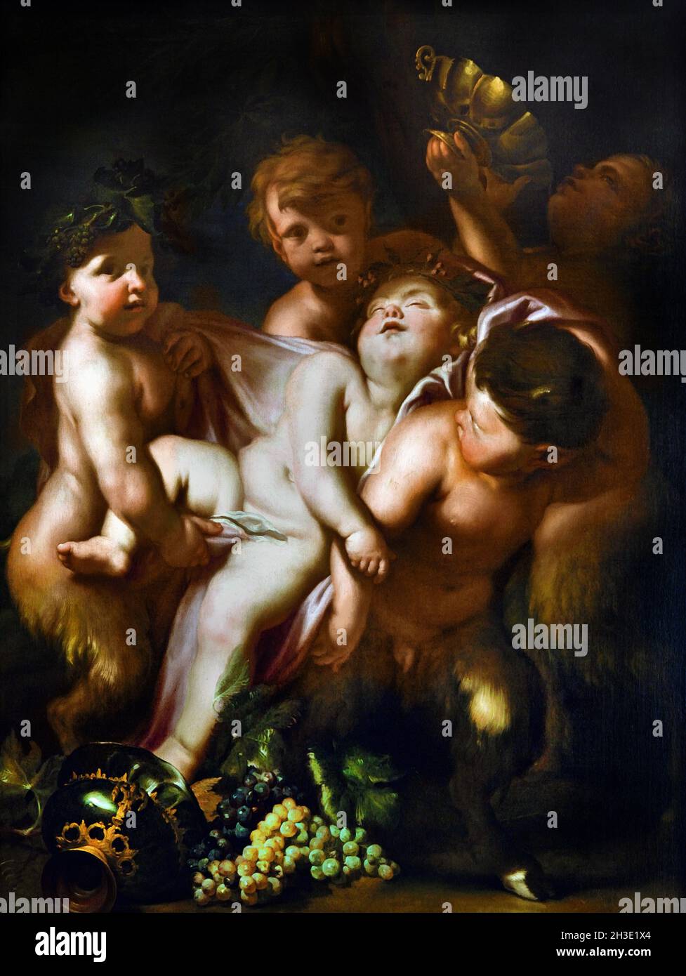 Allegoria della Carita Fede - Allegoria della fede caritativa di Domenico Piola (1627-1703) Italia, Foto Stock