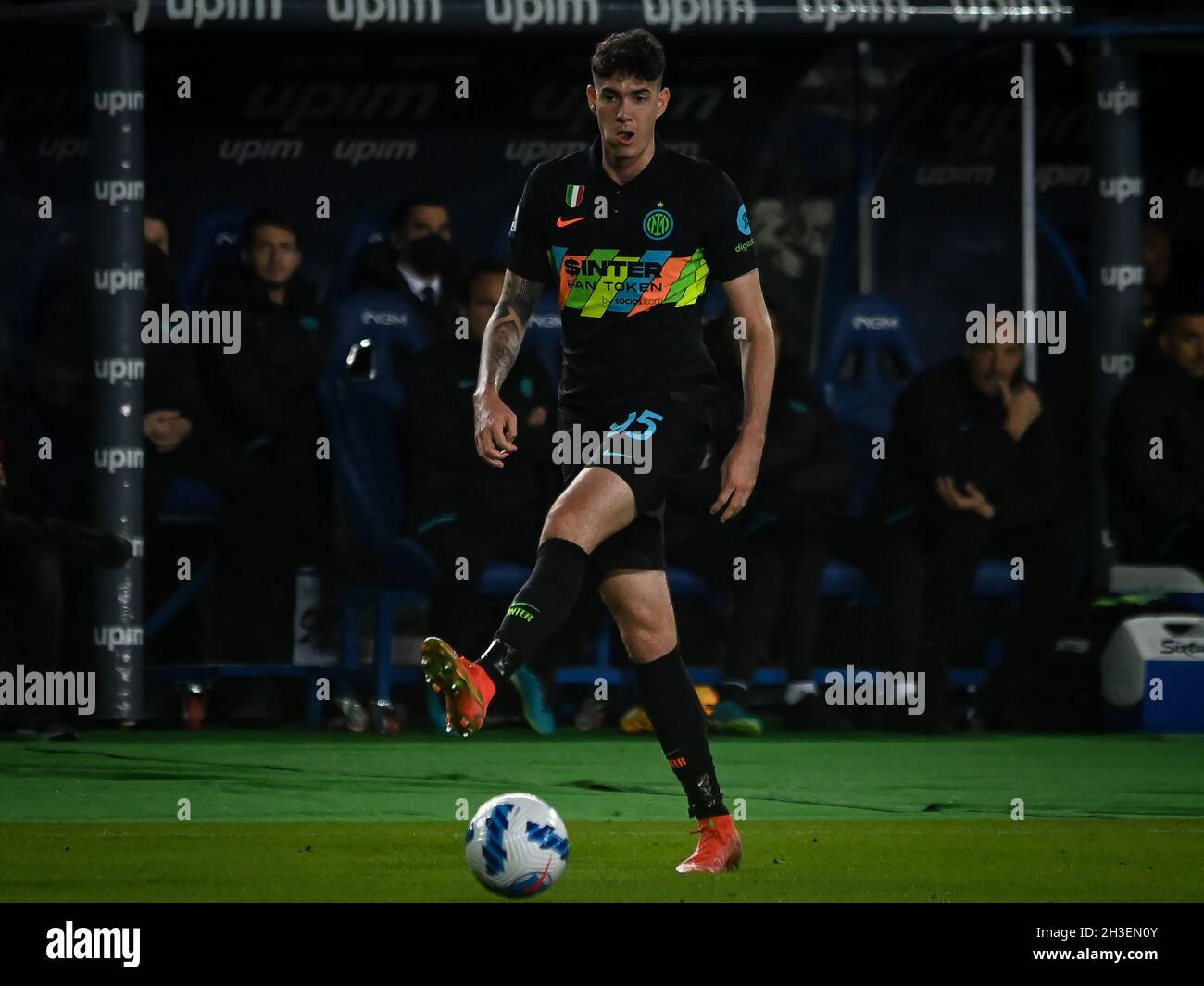 Stadio Carlo Castellani, Empoli, Italia, 27 ottobre 2021, Bastoni Alessandro (Inter) ritratto durante Empoli FC vs Inter - FC Internazionale - Itali Foto Stock