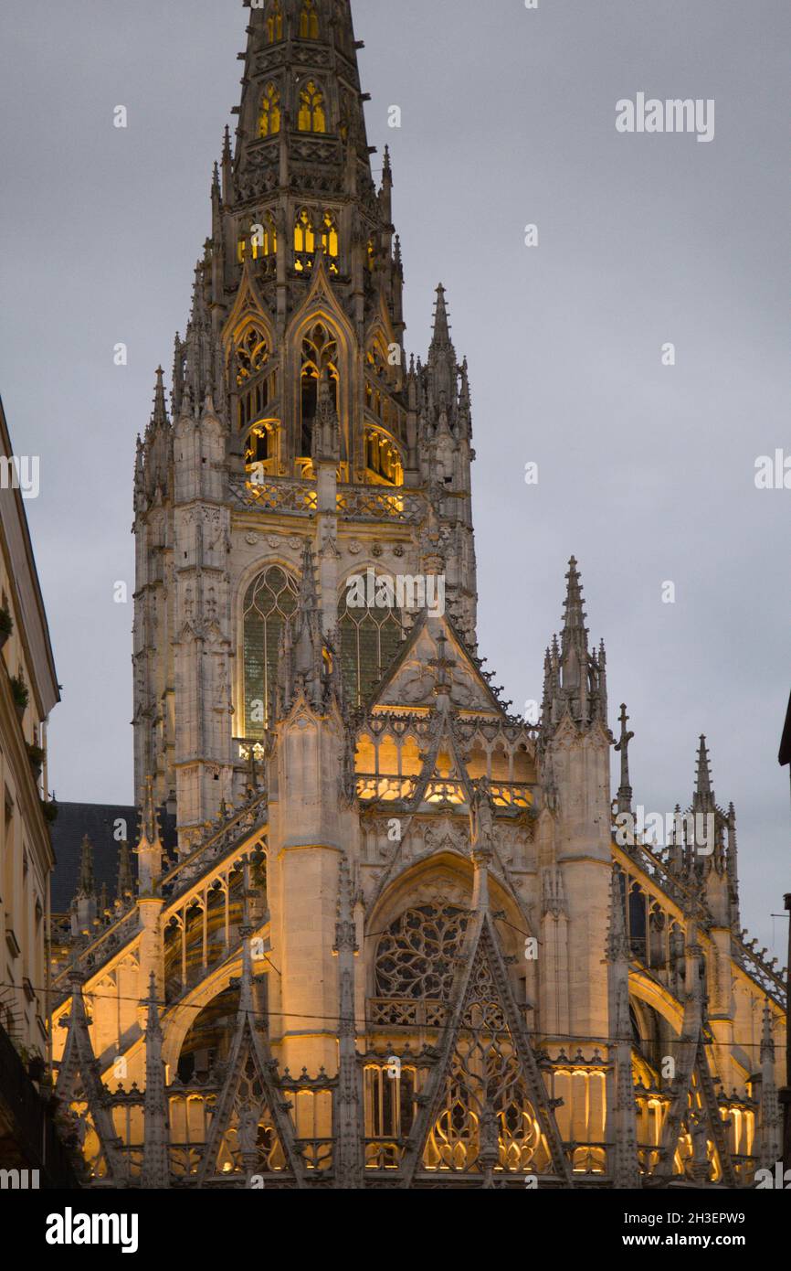 Francia, Normandia, Rouen, Saint-Maclou, chiesa, Foto Stock