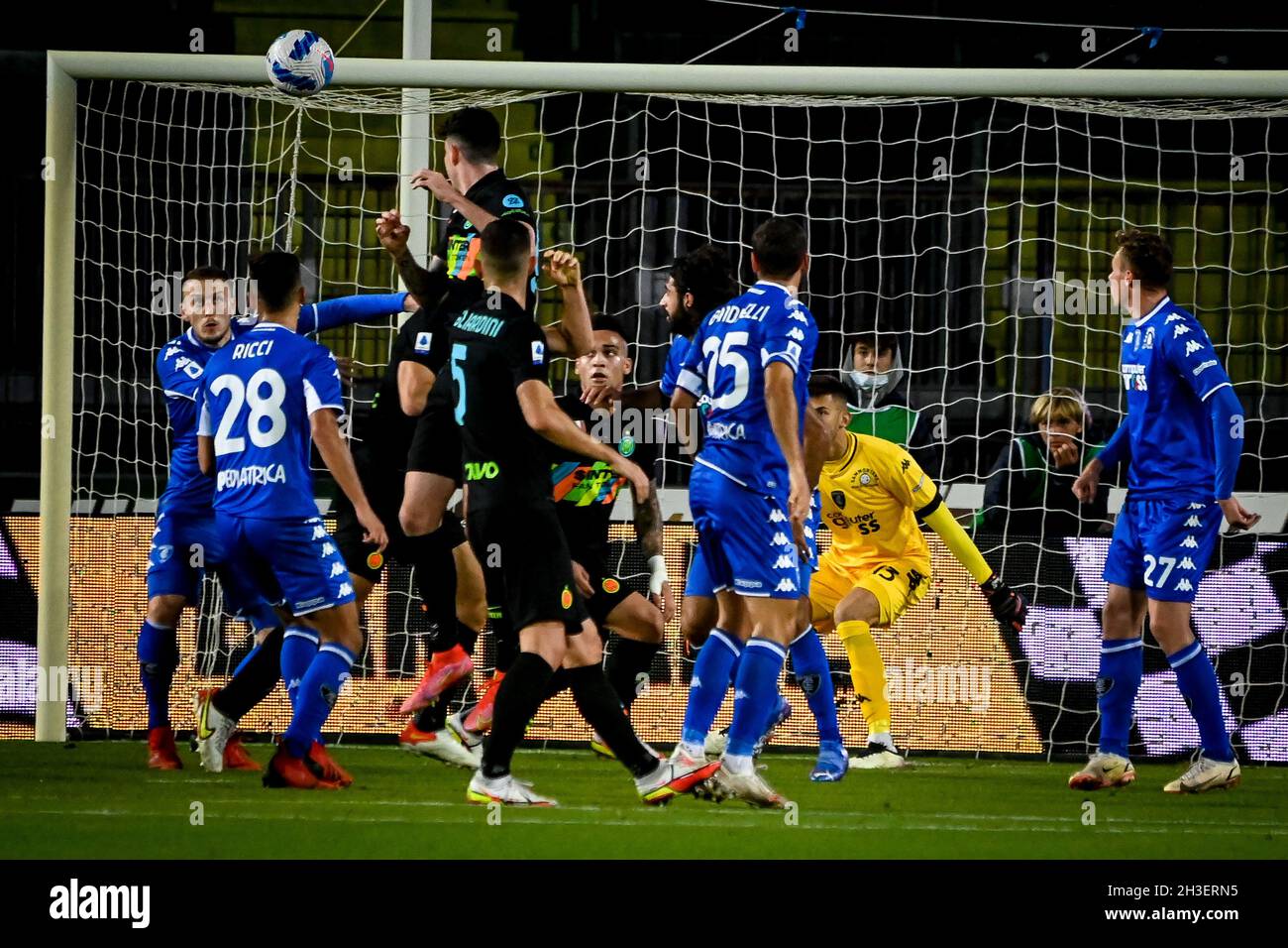 Stadio Carlo Castellani, Empoli, Italia, 27 ottobre 2021, Punteggio opportunità per Inter durante Empoli FC vs Inter - FC Internazionale - soc Italiano Foto Stock