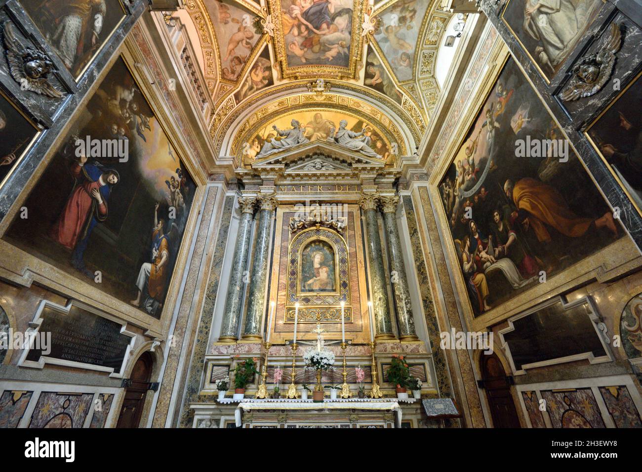 italia, roma, chiesa di santa maria della pace, cappella maggiore Foto Stock
