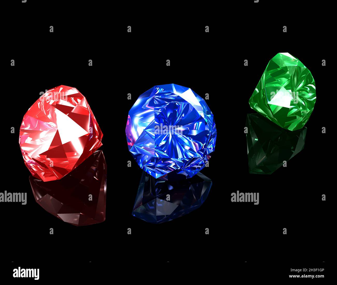 Gioielli 3D Foto Stock