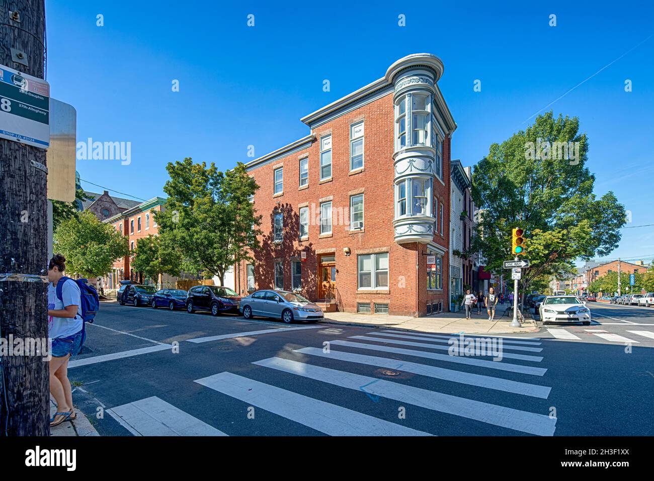 2200 Fairmount Avenue, un edificio di appartamenti in stile Queen Anne all'angolo di North 22nd Street nel quartiere storico Fairmount di Philadelphia. Foto Stock