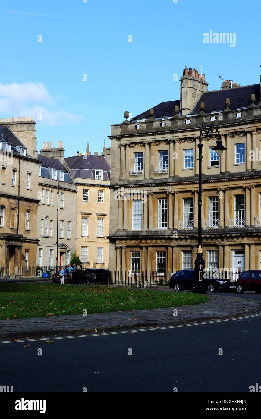 Architettura a Bath, l'unica città della Gran Bretagna con status di Patrimonio dell'Umanità Foto Stock