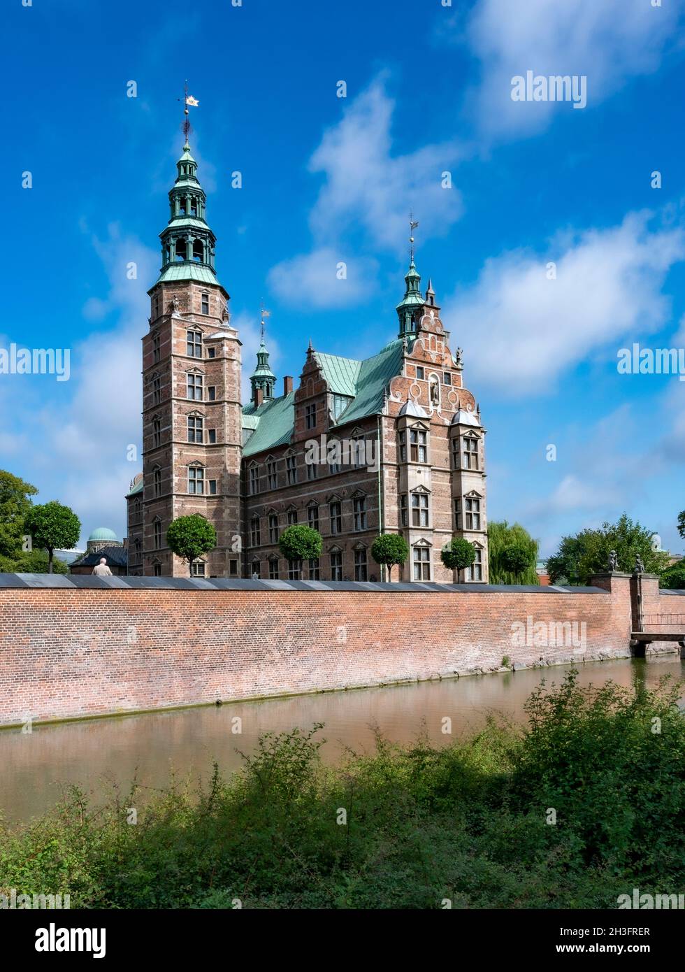 Rosenborg Castello situato a Copenhagen Danimarca costruito come una casa estiva in stile olandese Renassance Foto Stock