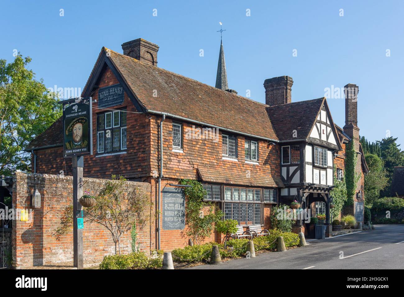 King Henry VIII Country pub & kitchen, Hever Road, Hever, Kent, Inghilterra, Regno Unito Foto Stock