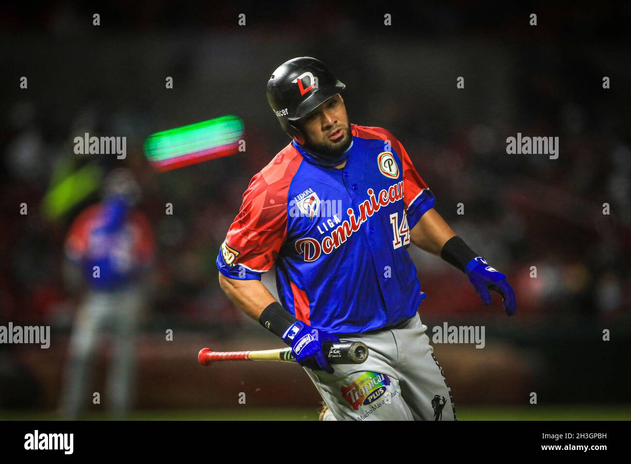 MAZATLAN, MESSICO - 01 FEBBRAIO: Melky Cabrera, durante la partita tra Repubblica Dominicana e Messico come parte della Serie del Caribe 2021 al Teodoro Mariscal Stadium il 1 febbraio 2021 a Mazatlan, Messico. (Foto di Luis Gutierrez/Norte foto) Foto Stock