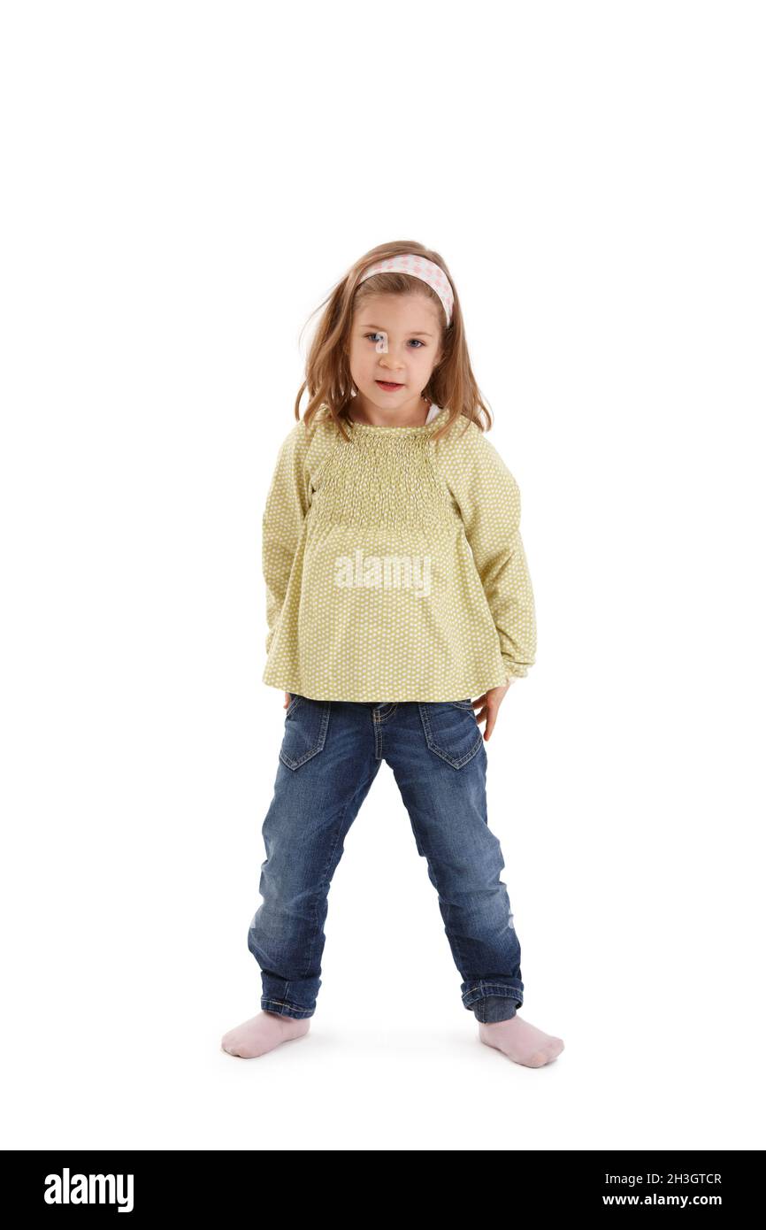 Studio ritratto di piccola ragazza Foto Stock