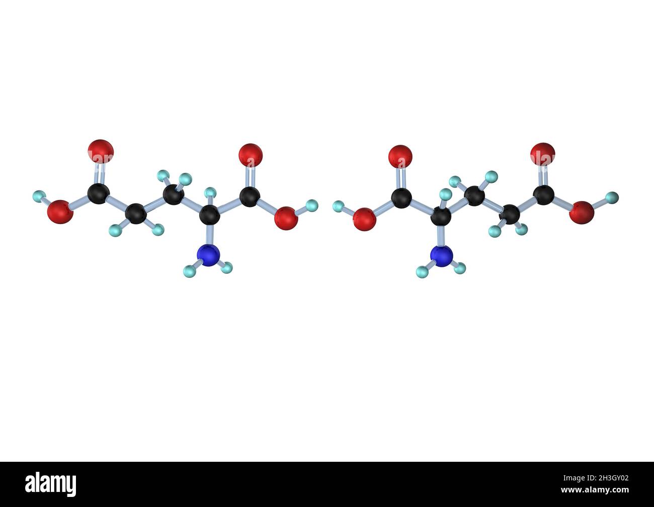 Molecola acido glutammico LAN D Foto Stock