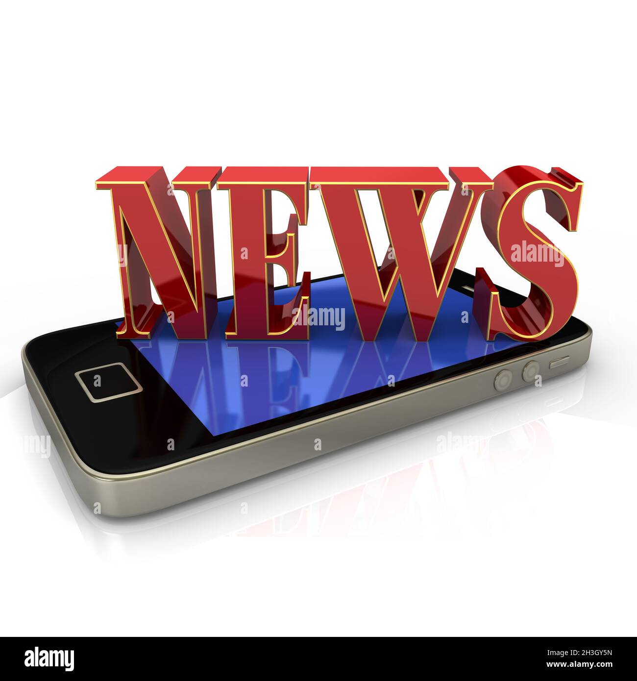 Smartphone News Foto Stock