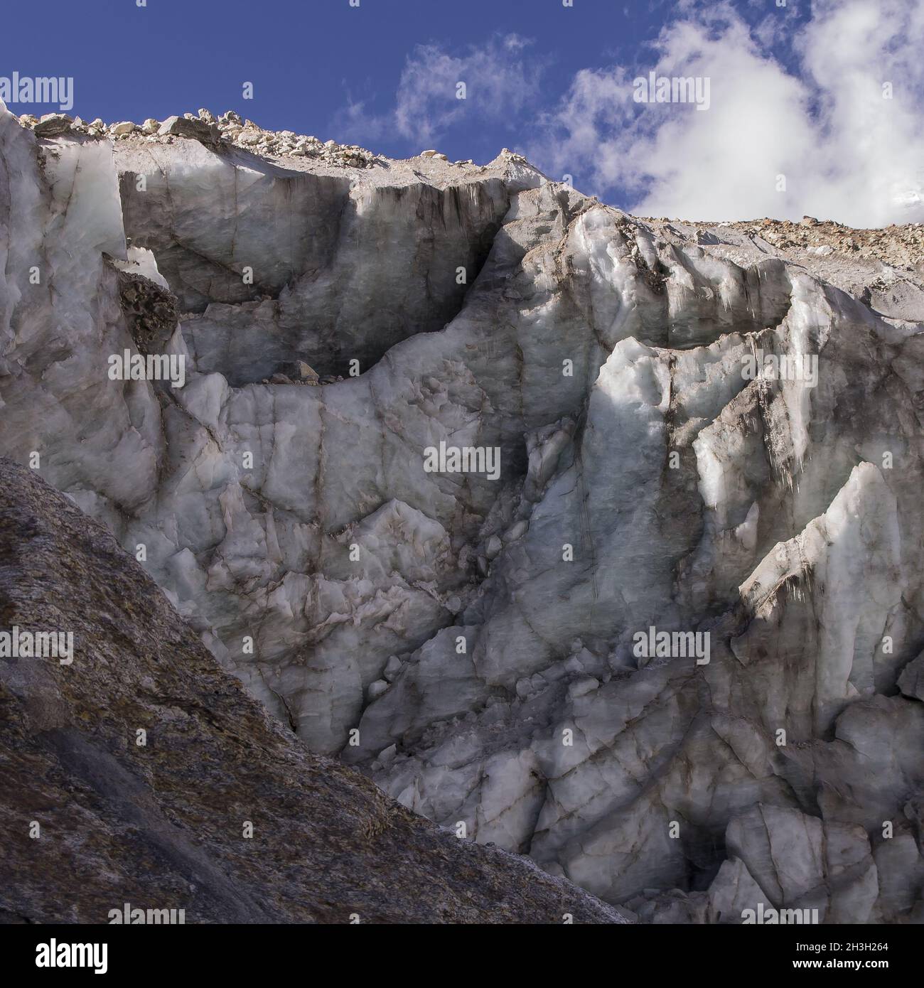 Gangotri glacier terminus Foto Stock