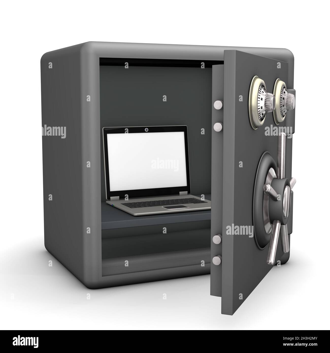 Laptop sicuro Foto Stock