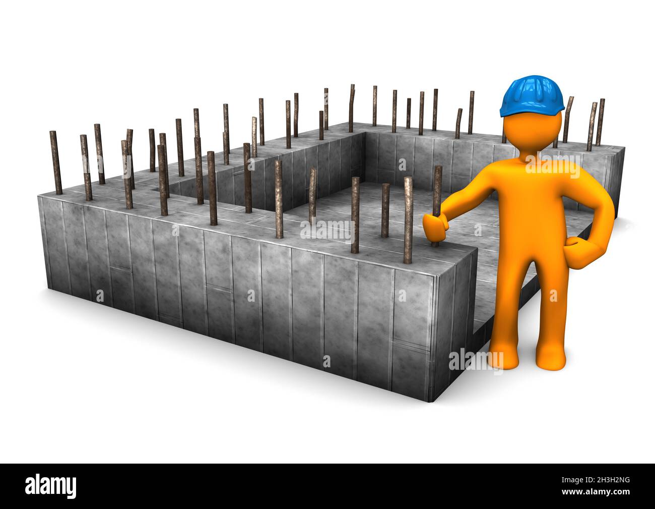 Fondazione Ingegnere civile Foto Stock
