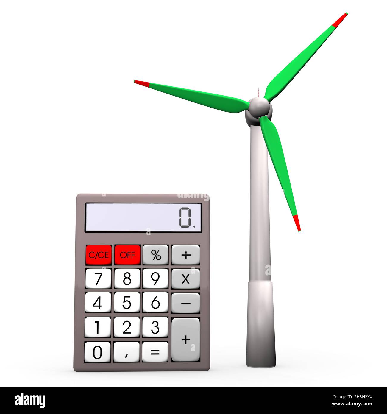 Calcolatore turbina eolica Foto Stock