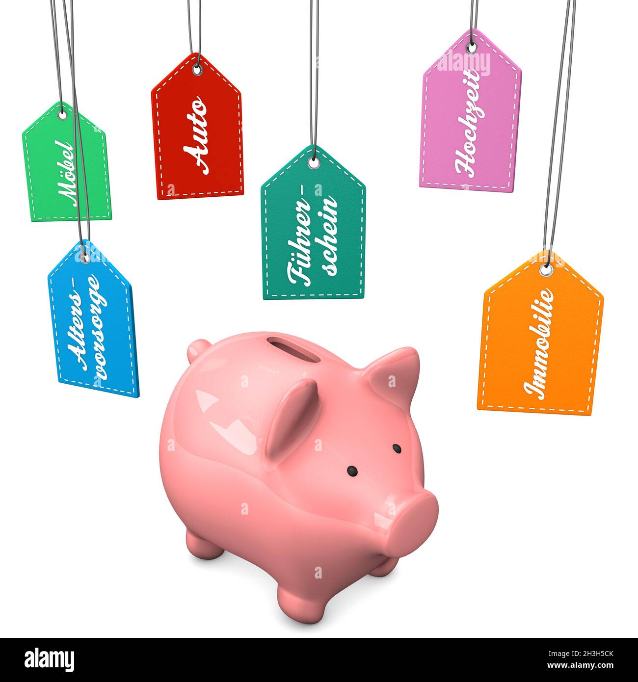 Piggy Bank desideri costosi Foto Stock