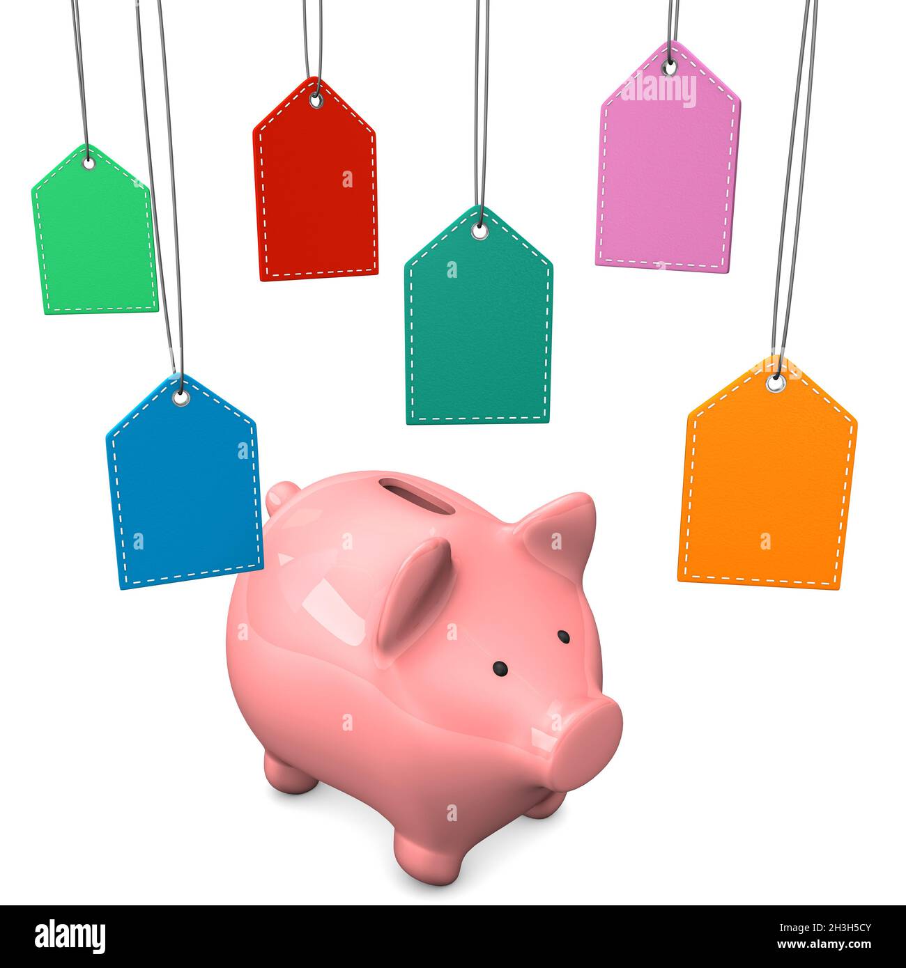 Piggy Bank Shopmarks Foto Stock