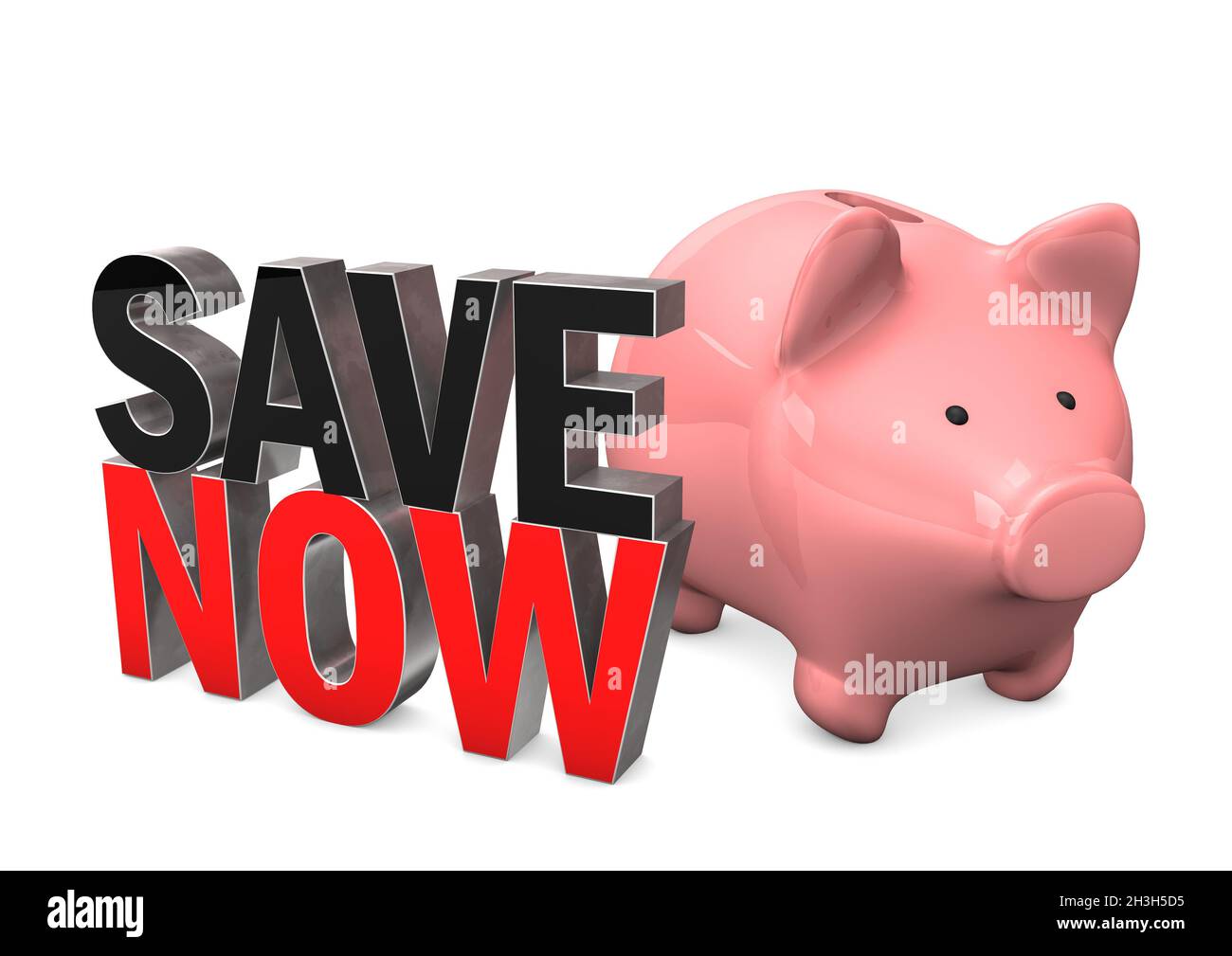 Piggy Bank Risparmia ora Foto Stock