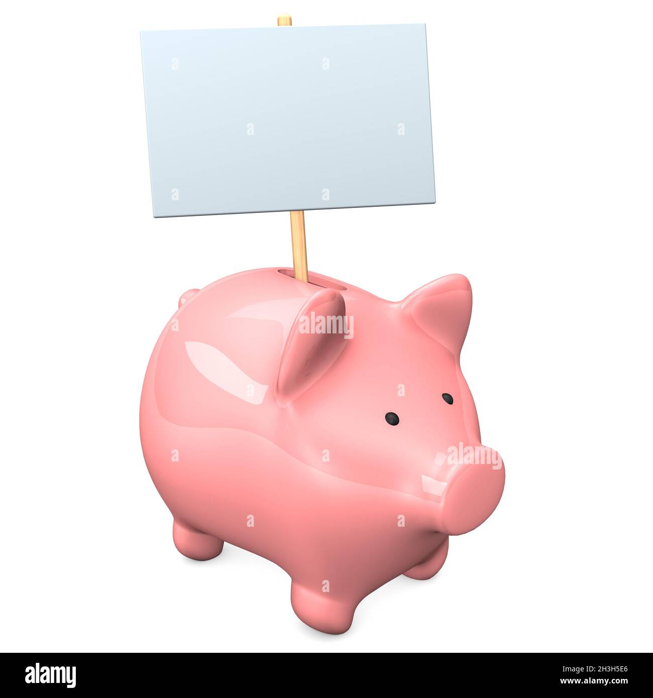 Cartello Piggy Bank Foto Stock