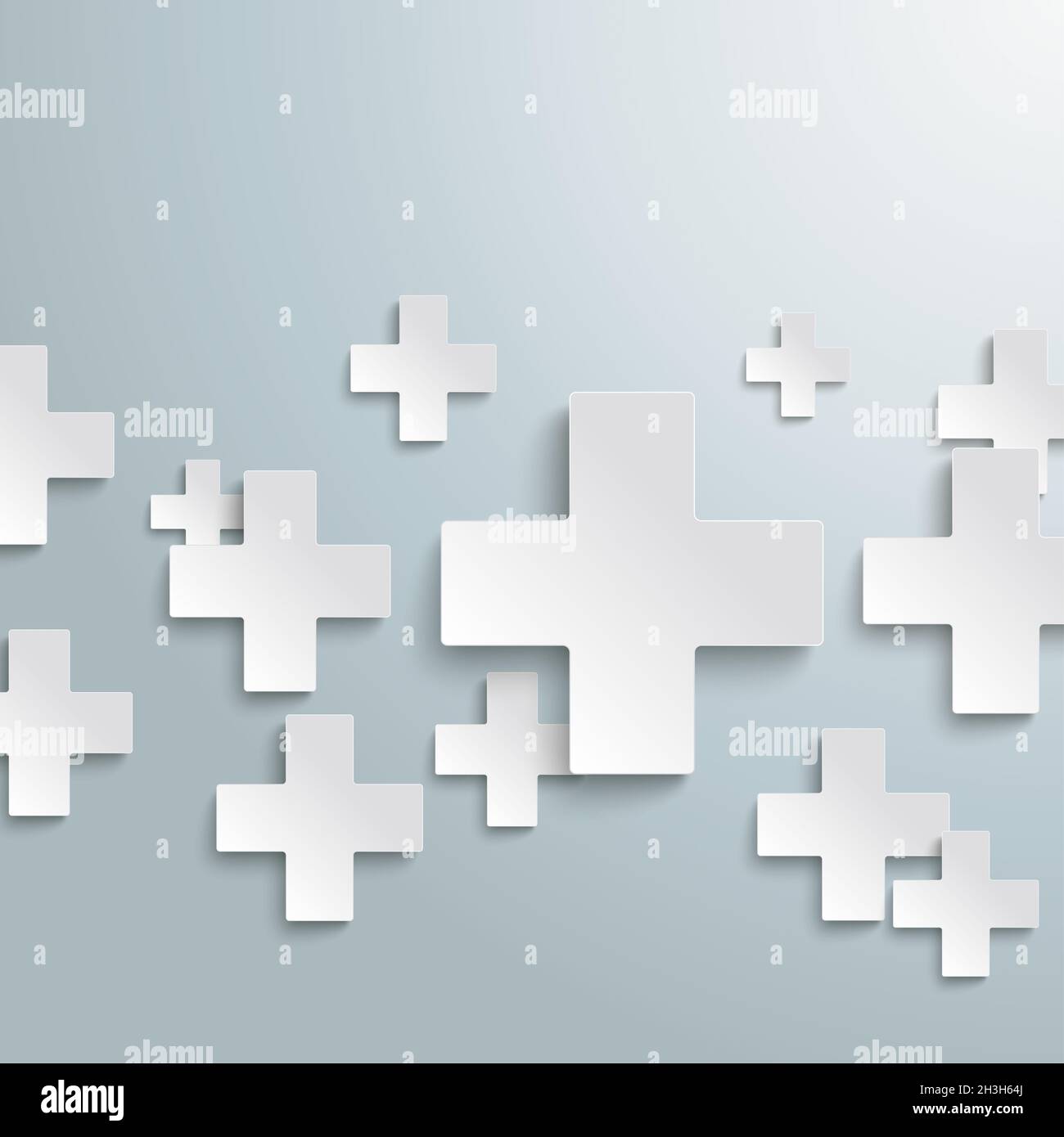 White Plus Symbols PiAd Foto Stock