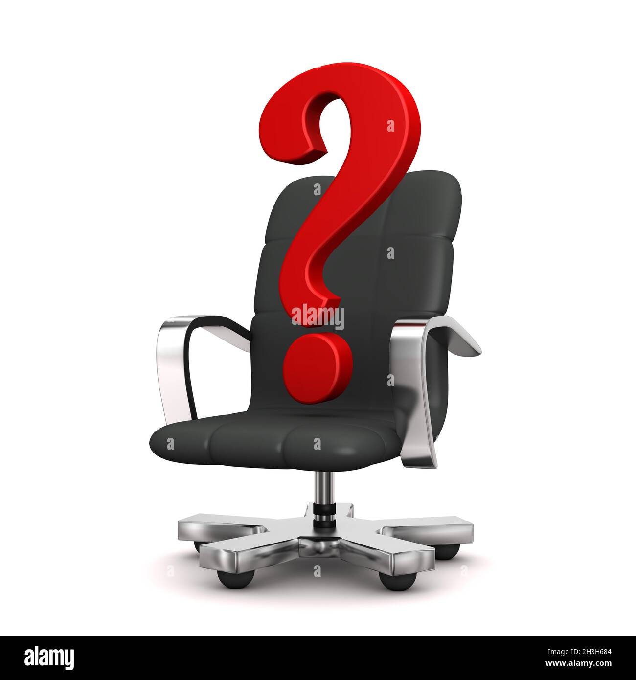 Punto interrogativo - Poltrona girevole Foto Stock