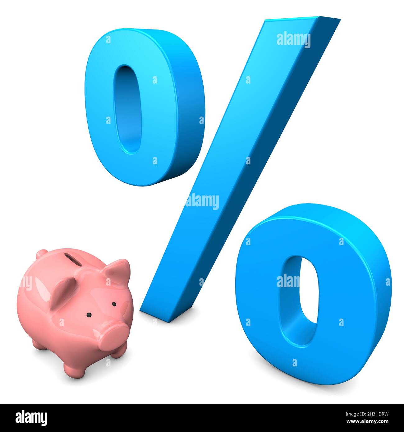 Big Interest Piggy Bank Foto Stock