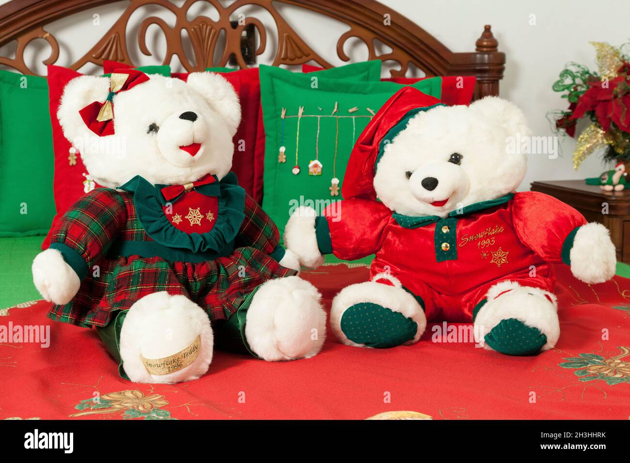 Decorazione di Natale - topi di Natale di figura di peluche Foto Stock