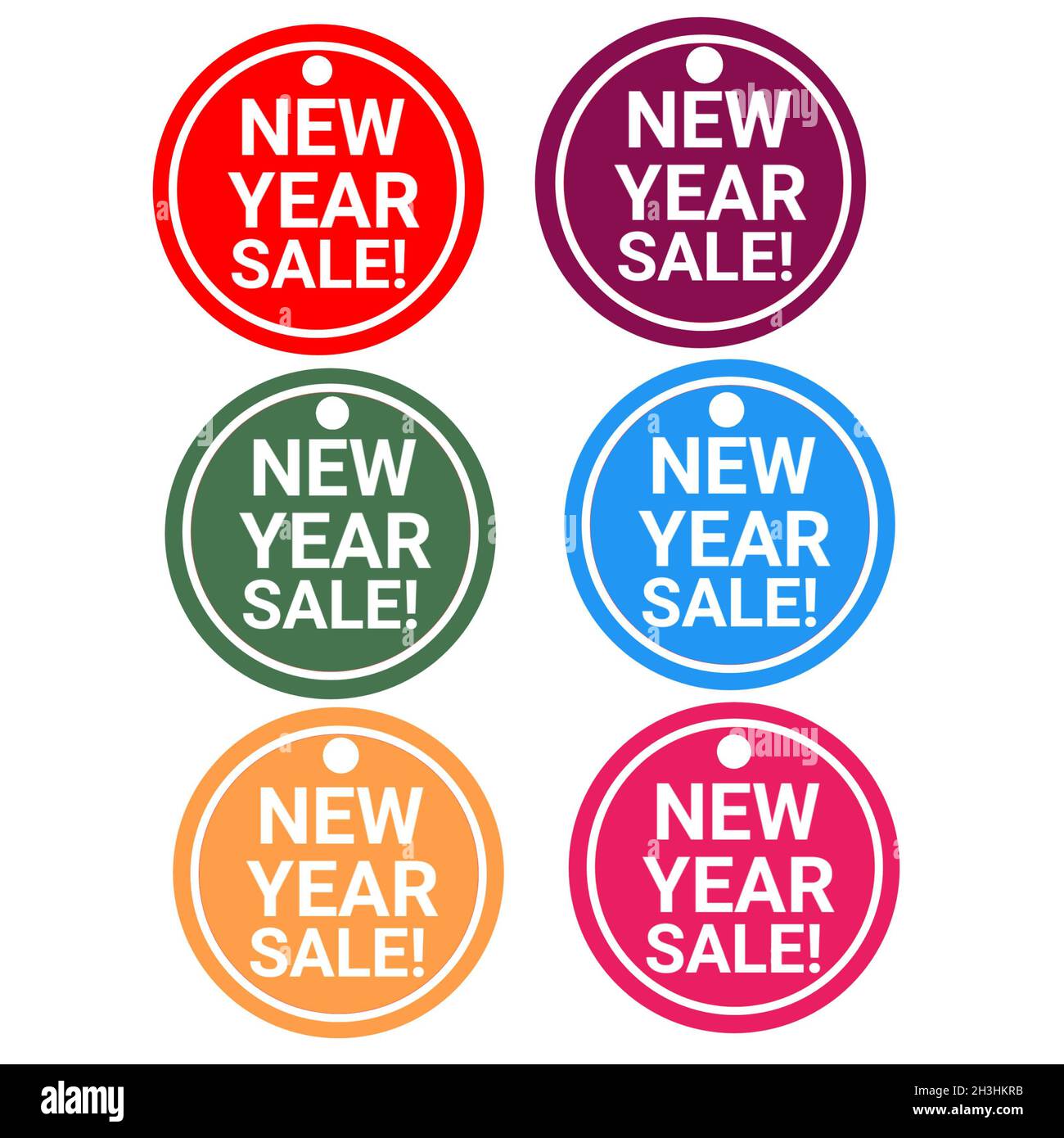 Nuovo anno offerta speciale vendita icona adesivo inferiore Foto Stock