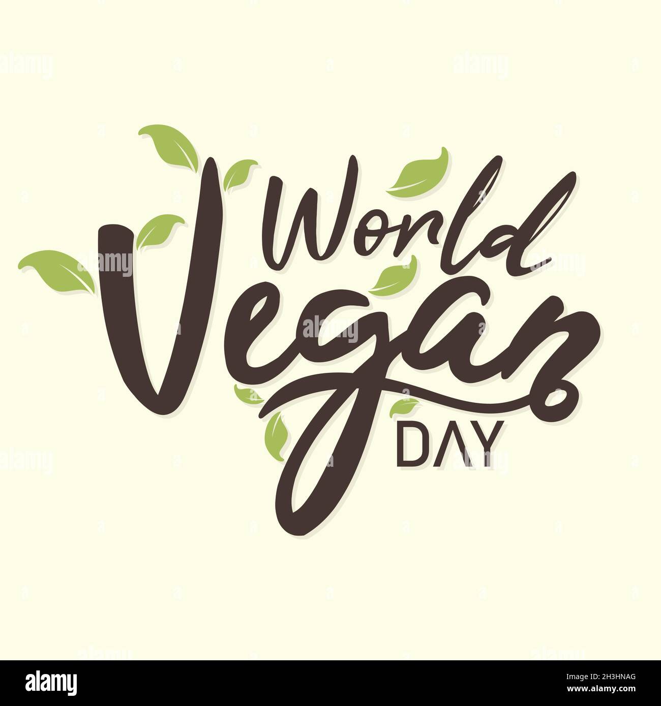 World Vegan Day sfondo vettoriale disegnato a mano. Giornata mondiale del Vegan per il modello di progettazione degli elementi. Illustrazione vettoriale EPS.8 EPS.10 Illustrazione Vettoriale