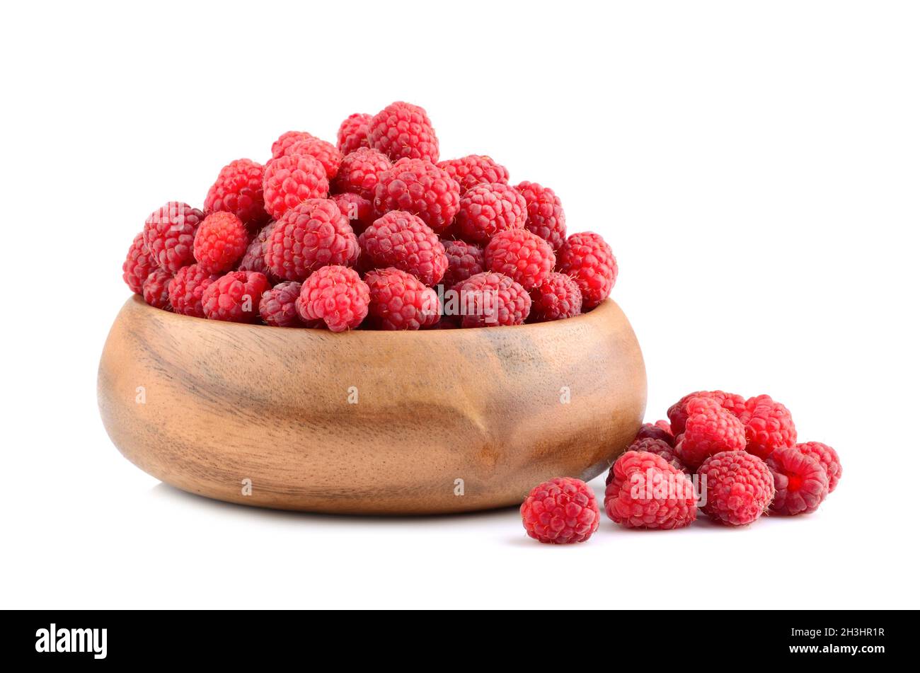 Piatto con lamponi Foto Stock