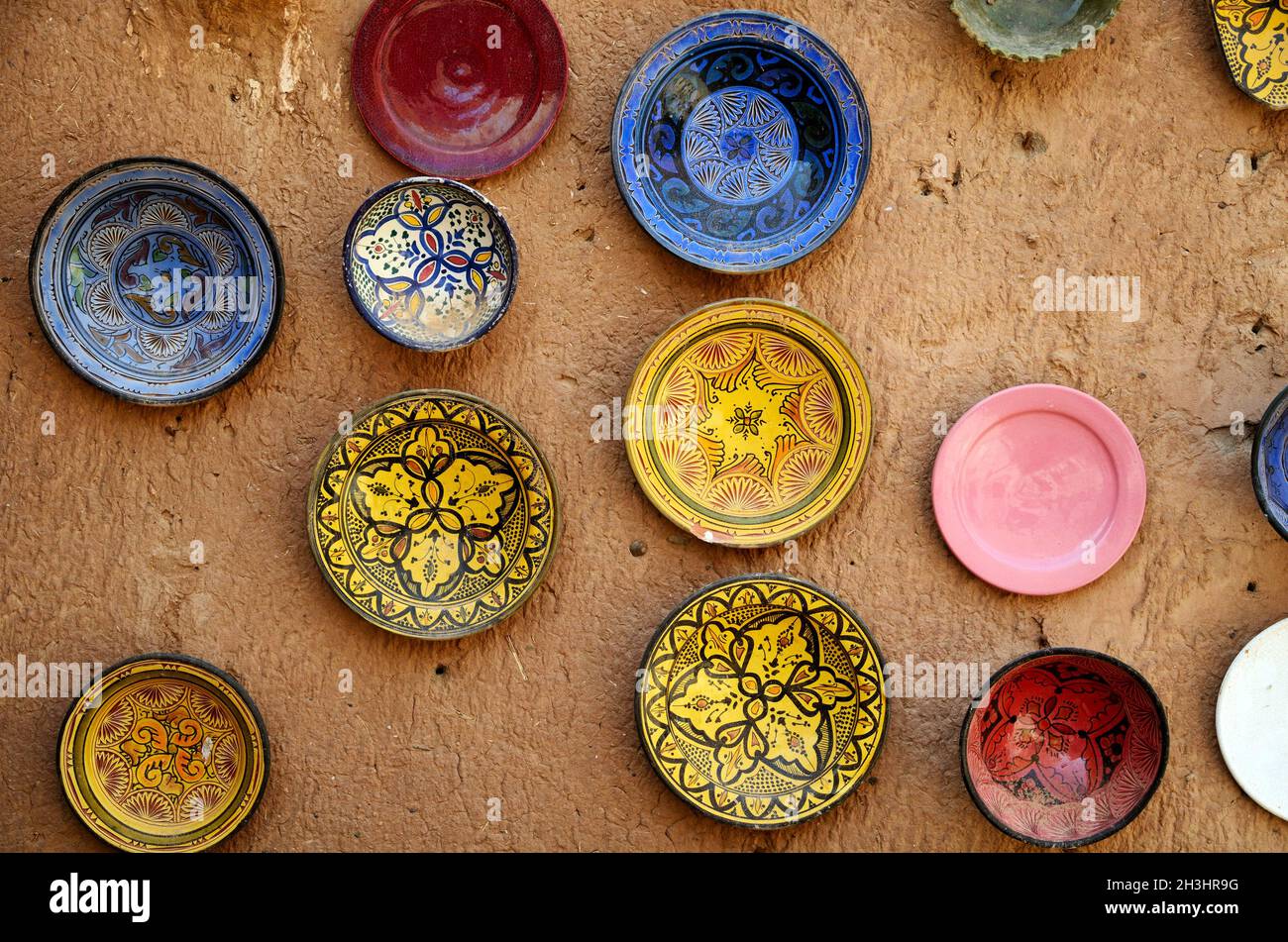 Piatti marocchini Foto Stock