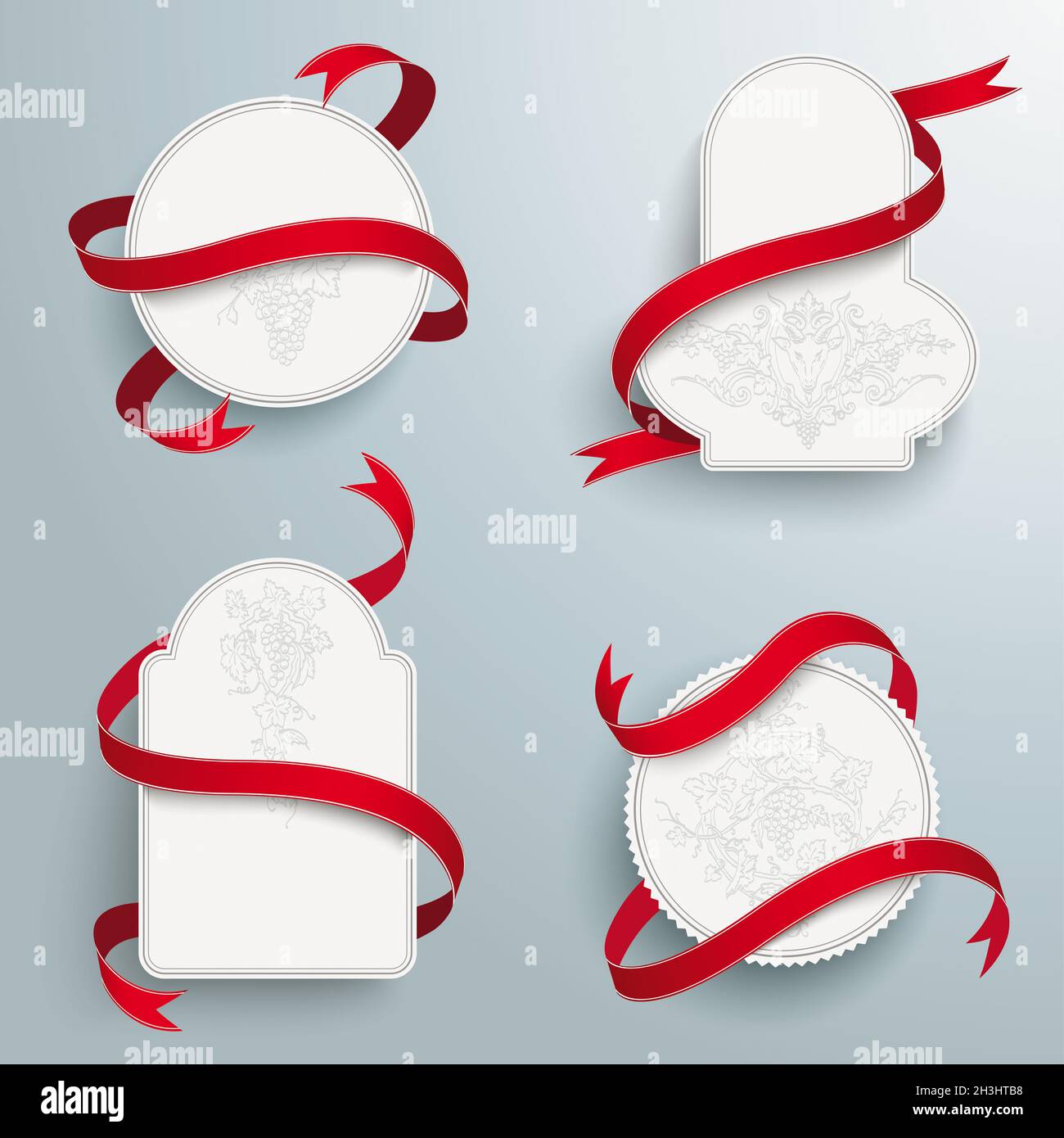 4 Vine Emblems Red Flag PiAd Foto Stock