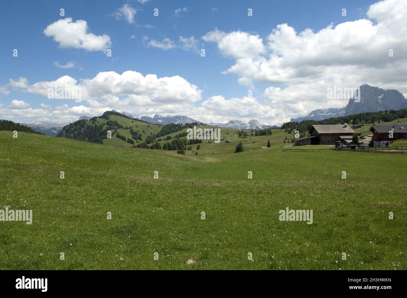 Alpe di Siusi, Alpe di Siusi, Dolomiti, Patrimonio dell'Umanità dell'UNESCO, Dolomiti, Foto Stock