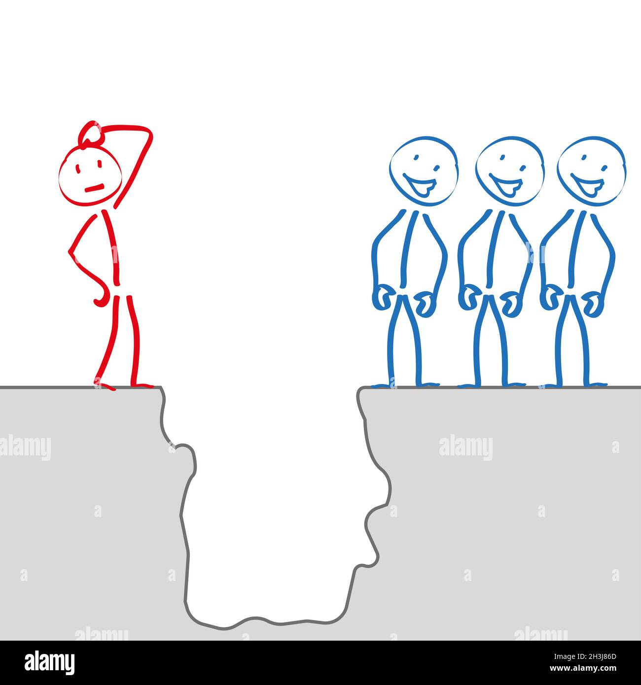 Stickmen Rift Foto Stock