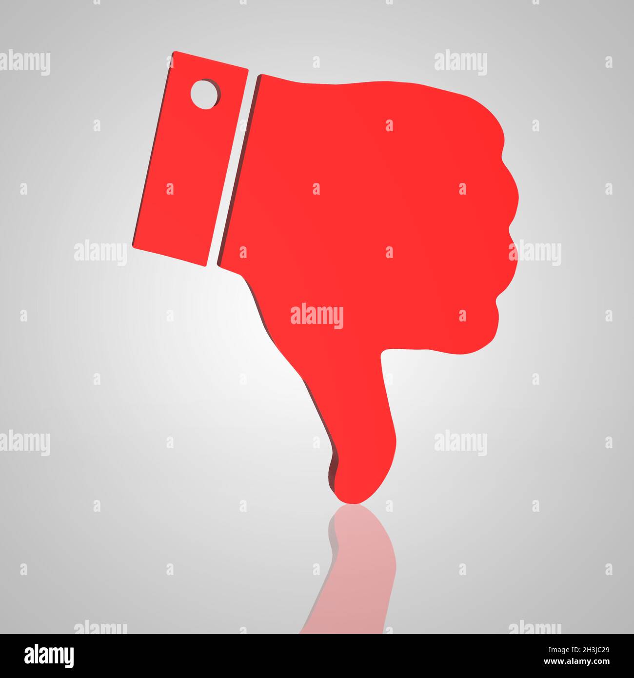 Non piace il simbolo negativo 3d Foto Stock