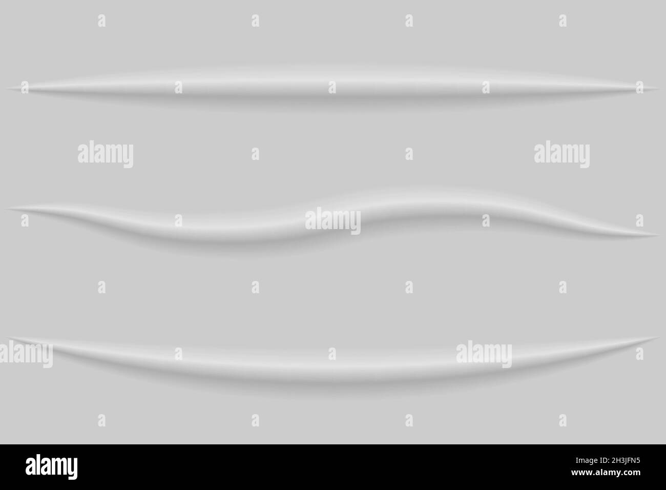 Set di effetto ombra nera. Modello per la pagina o il flag di grinze Illustrazione Vettoriale