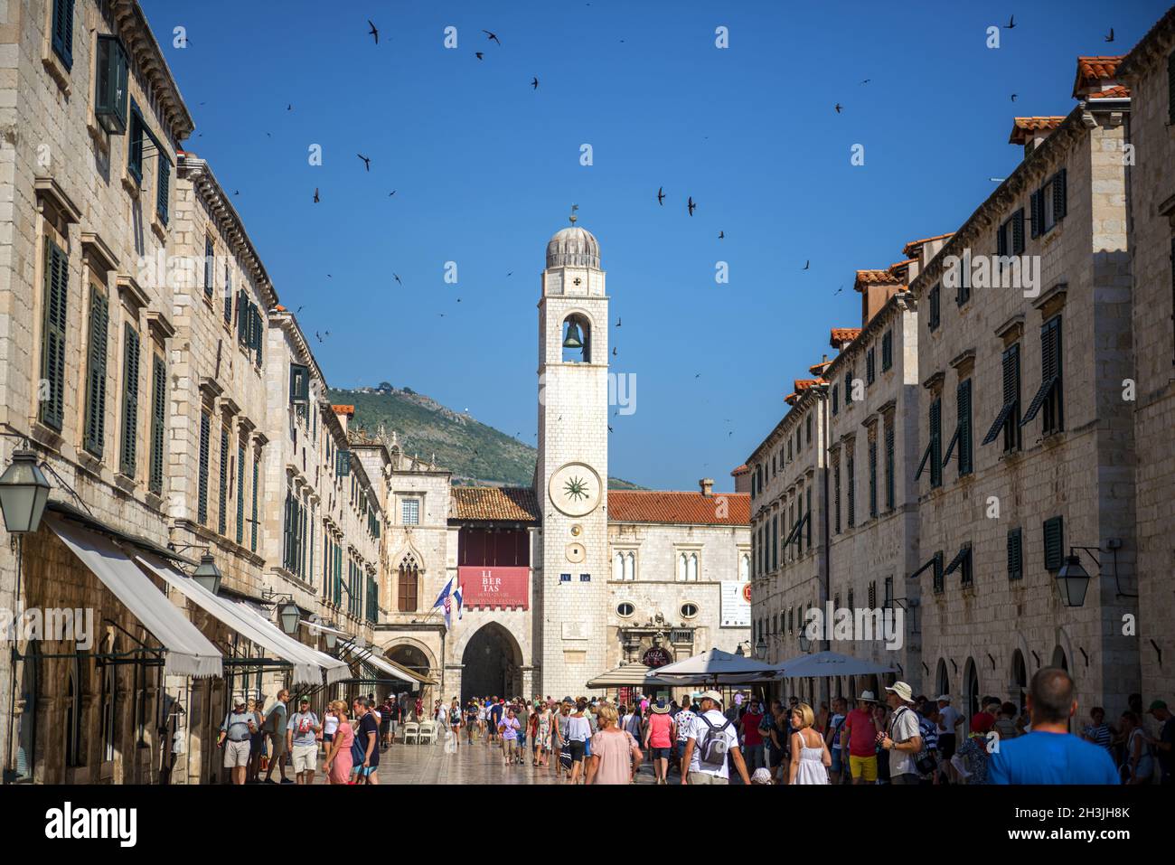Street View di Dubrovnik, Croazia Foto Stock