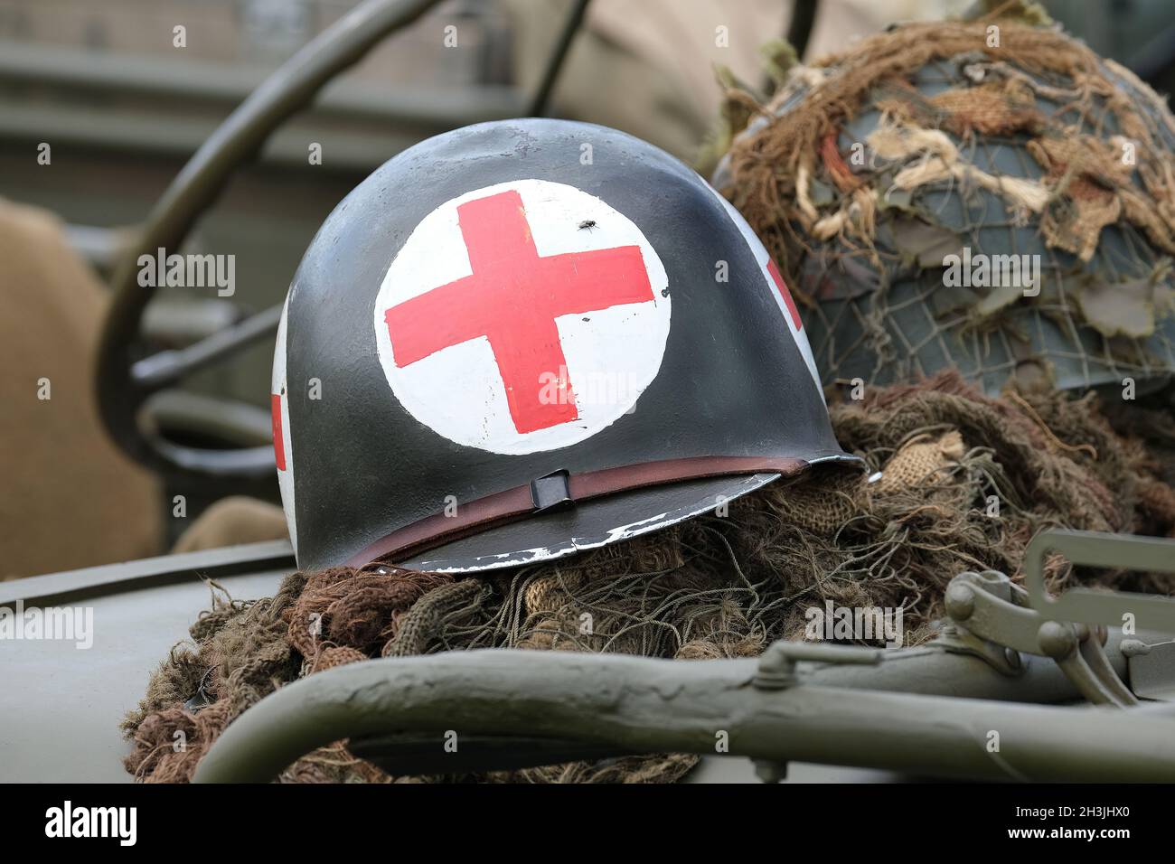Esperienza di guerra nello Yorkshire. Leeds, agosto 2021. Enattori nella seconda guerra mondiale uniforme americana. Foto Stock