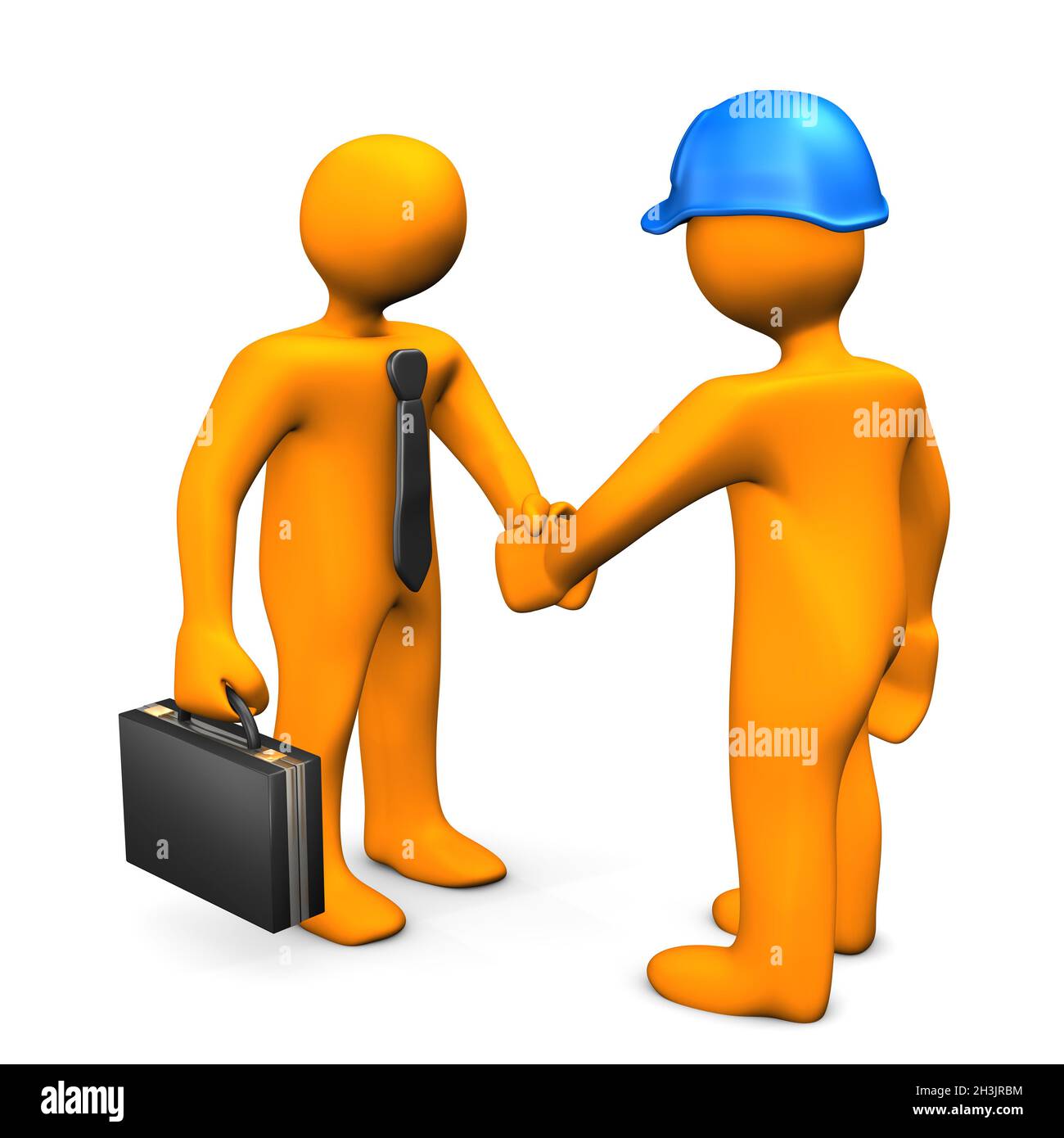 Handshake di lavoro di businessman Foto Stock