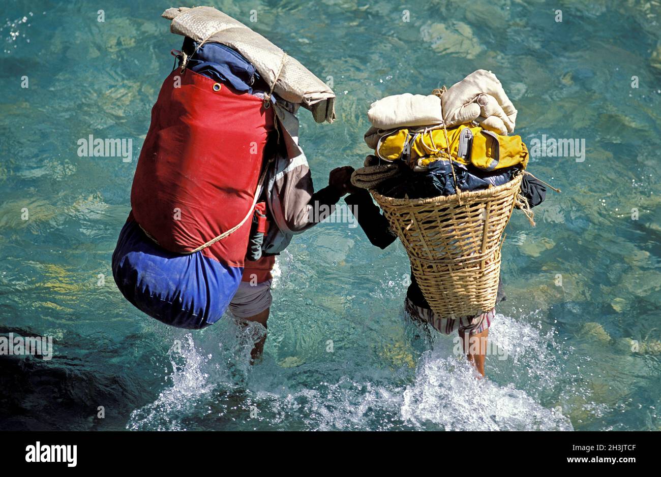 Nepal, Porter di Himalaya. Foto Stock