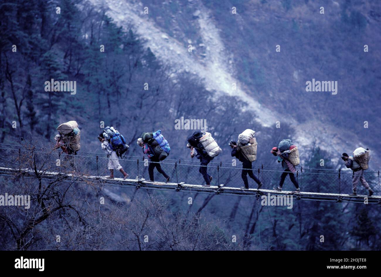 Nepal, Porter di Himalaya. Foto Stock