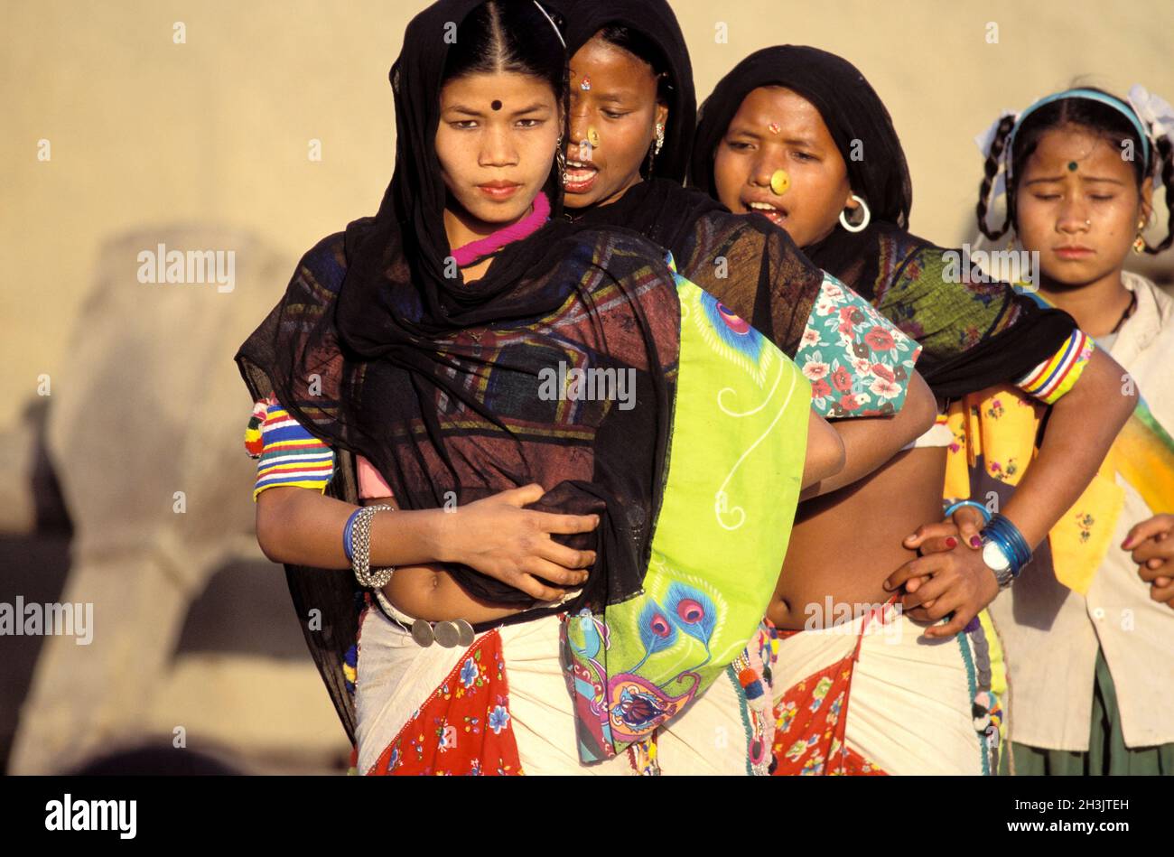 Nepal, zona Terai, gruppo etnico Rana Tharu Foto Stock