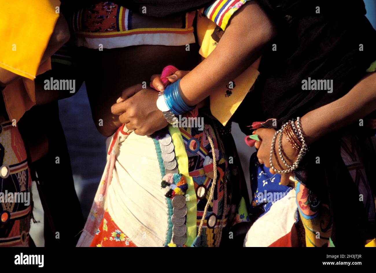Nepal, zona Terai, gruppo etnico Rana Tharu Foto Stock