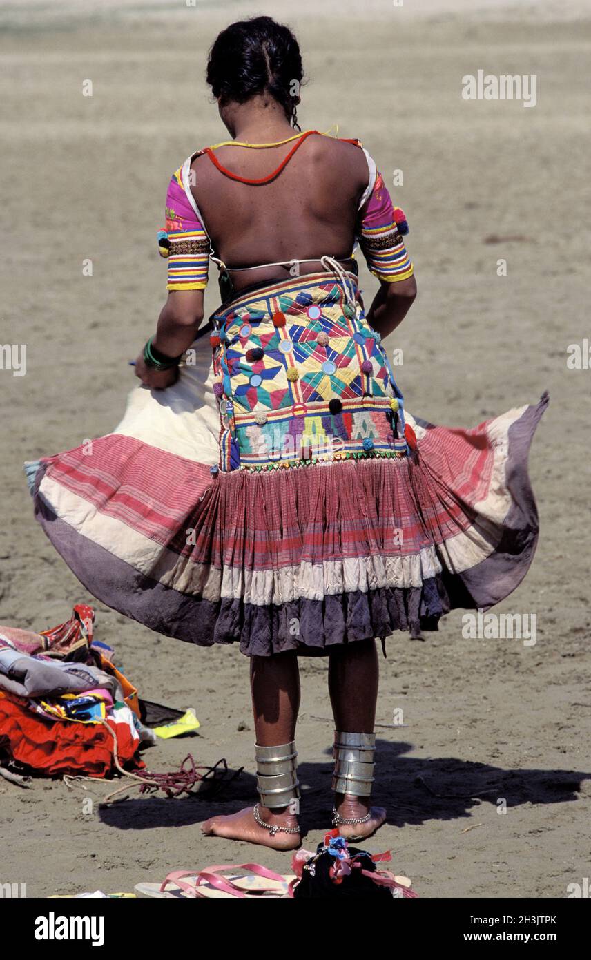 Nepal, zona Terai, gruppo etnico Rana Tharu Foto Stock